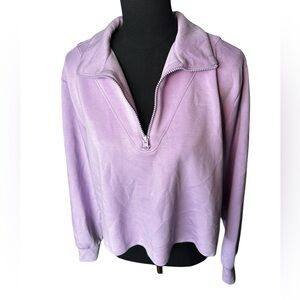 Sincerely Jules Lilac Quarter-Zip Sweatshirt Size Large